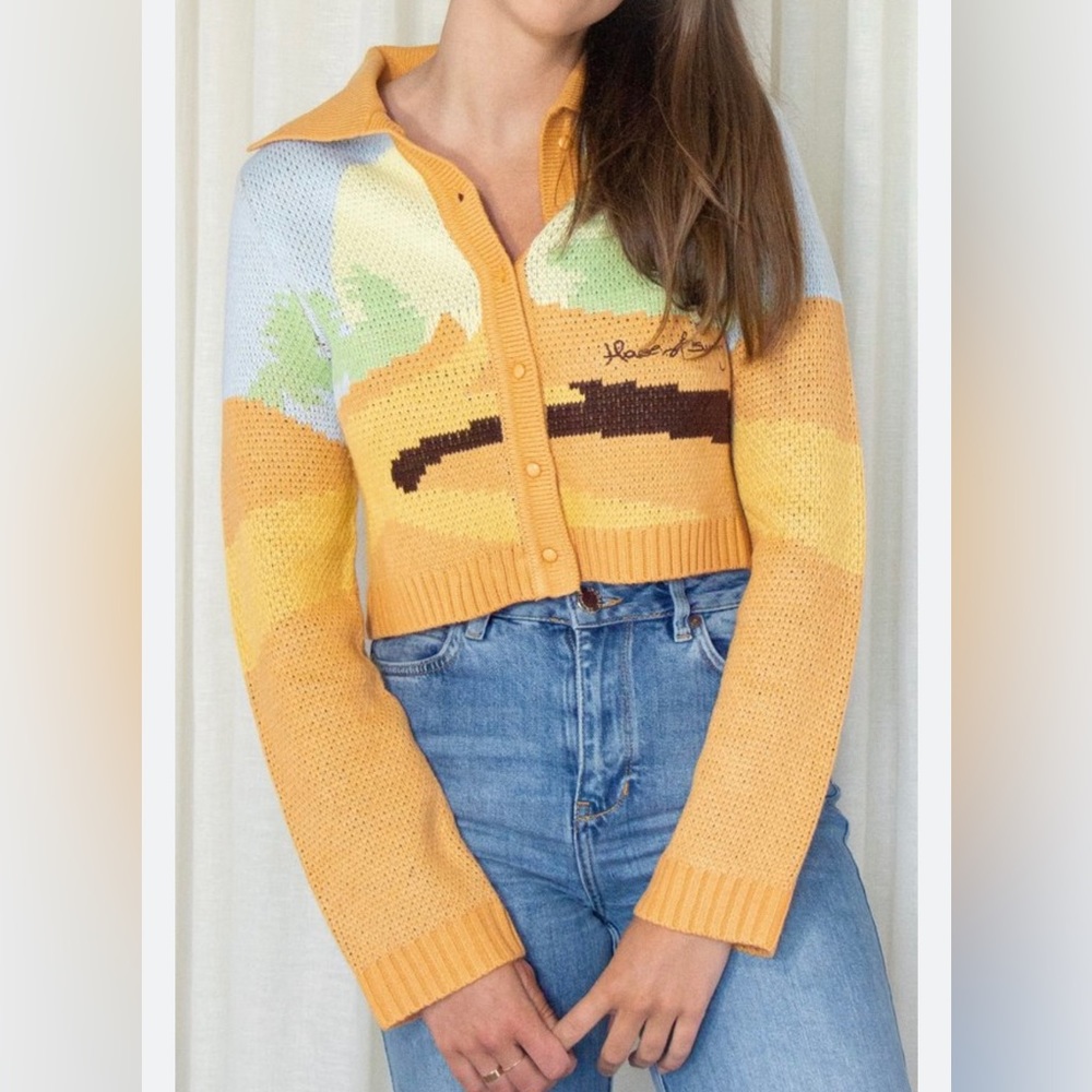 House of Sunny Daybreaker Knit Cardigan - Sunset